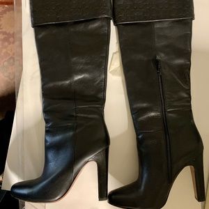 Womens Coach Harpper Waxy Knee-High Boots